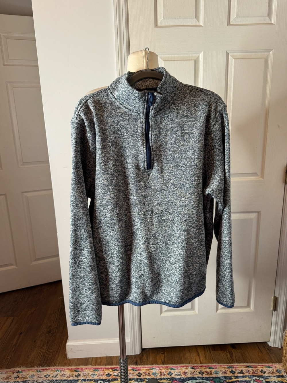 J Crew Men's Gray Half-Zip Pullover Sweater